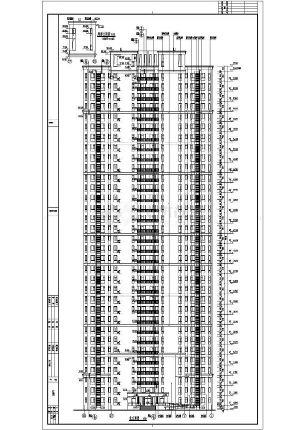 某三十三层塔式高层住宅楼建筑施工图（36.7x11.4米）-图二