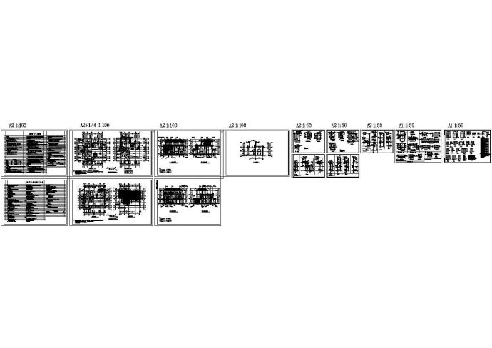 某三层框架结构地中海风格别墅建筑施工图_图1