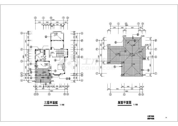 [东莞]某380.12平米三层框架结构别墅建筑施工套图-图二