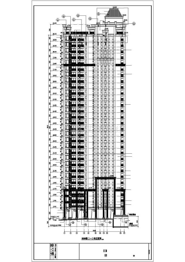[重庆]某三十层住宅建筑施工图-图二