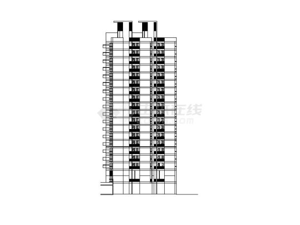 某24层花园一期公寓楼建筑设计施工图-图一