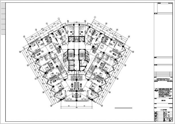 某83132.2平米现代小区住宅建筑方案设计（含效果图及户型平面）-图一