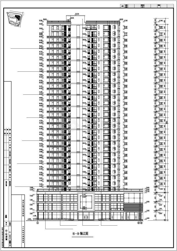 某高层三十二层商住楼建筑施工图-图一