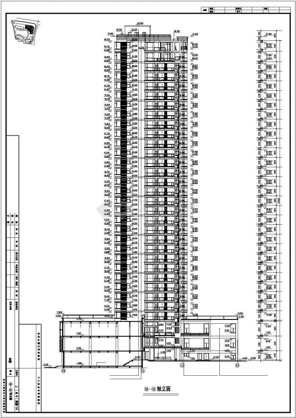 某高层三十二层商住楼建筑施工图-图二
