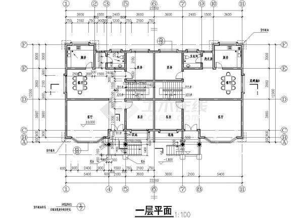 [湖南]某中式风格二层独栋别墅建筑施工图（含效果图）-图一