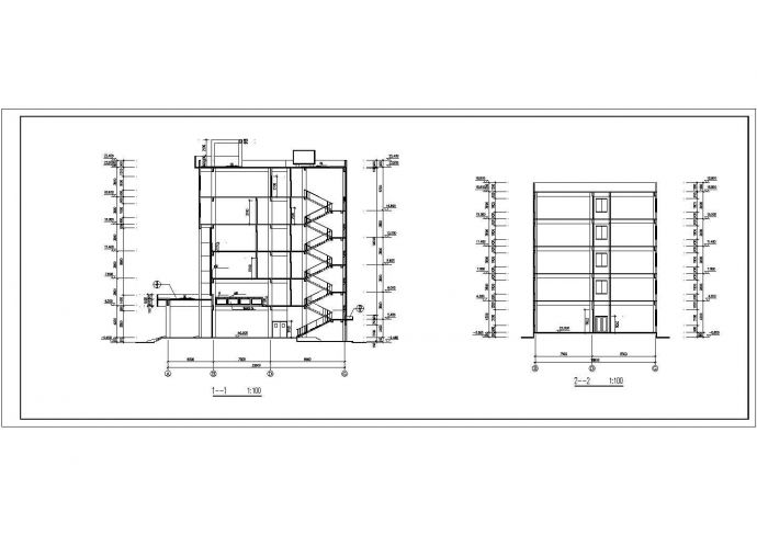 某地区中学教学楼CAD设计施工图_图1