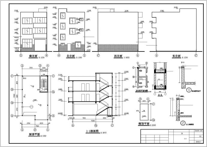 某地三层私人住宅建筑结构设计施工图_图1