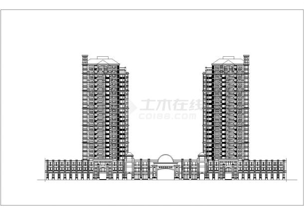 某地小高层住宅楼建筑平面图（共5张）-图一