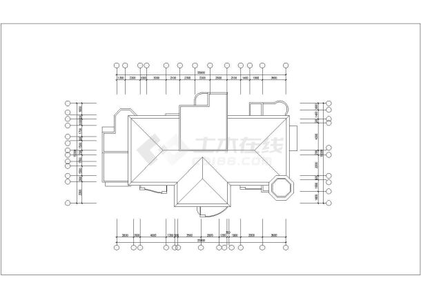 某地小高层住宅楼建筑平面图（共5张）-图二