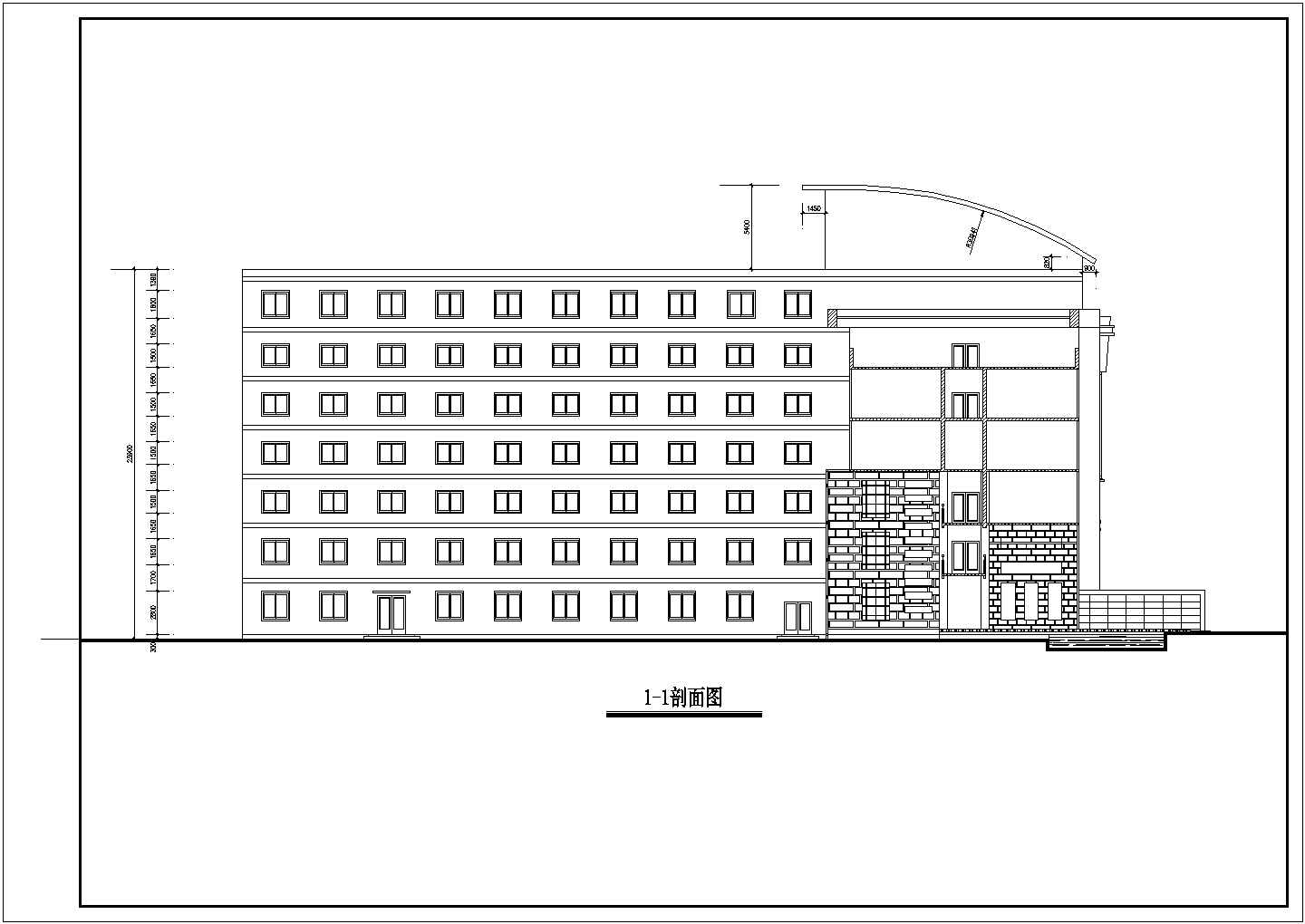 某地区6层现代风格办公楼方案设计图（全集）
