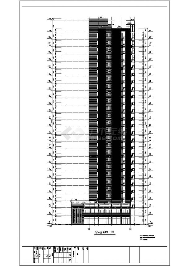 [施工图]某居住小区二十六层住宅楼建筑CAD施工图-图二