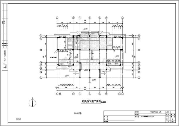 [长沙]某573.2平米3层地中海风格框架结构豪华双拼别墅建筑施工图-图二