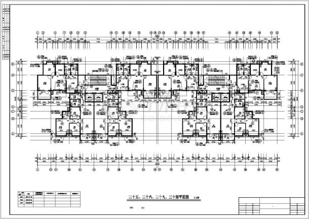 [武汉]某上城2号楼25372平米三十层塔式住宅楼建筑施工图（一梯四户）-图二