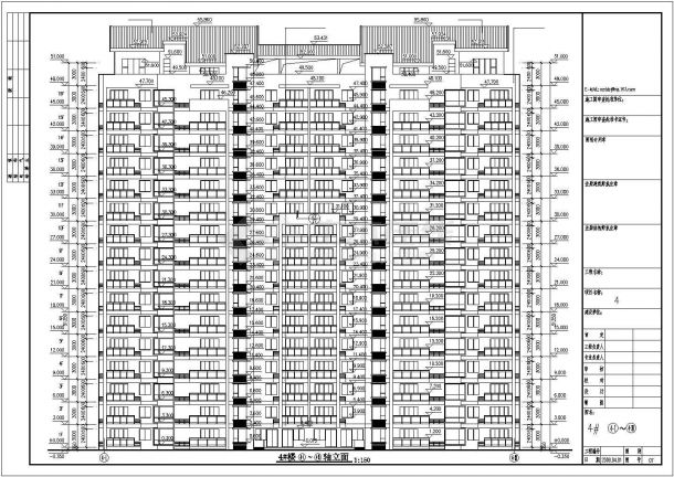 [温州]某拆迁安置项目4#十六层塔式住宅楼建筑施工图（一梯三户、顶层复式）-图二