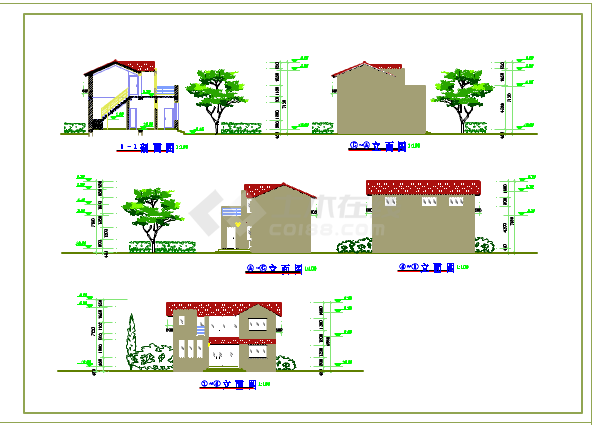 某地小户型农宅建筑设计方案（共2张）-图一