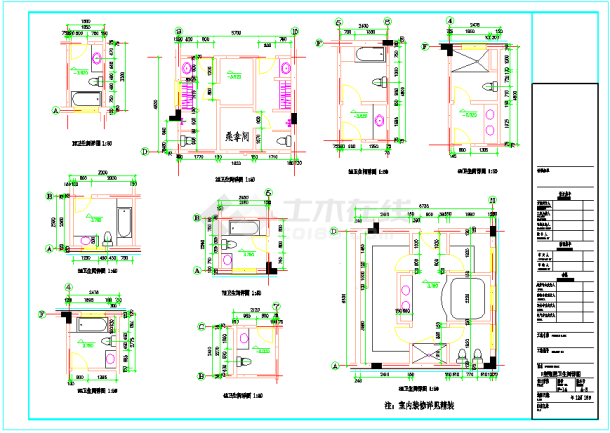 某1505㎡2层花园豪华别墅建筑施工图（1500平米）-图一