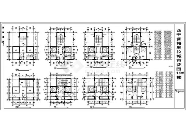 某香格里拉城市花园欧陆风格11926.50㎡18层建筑施工图（带完整节能设计）-图一