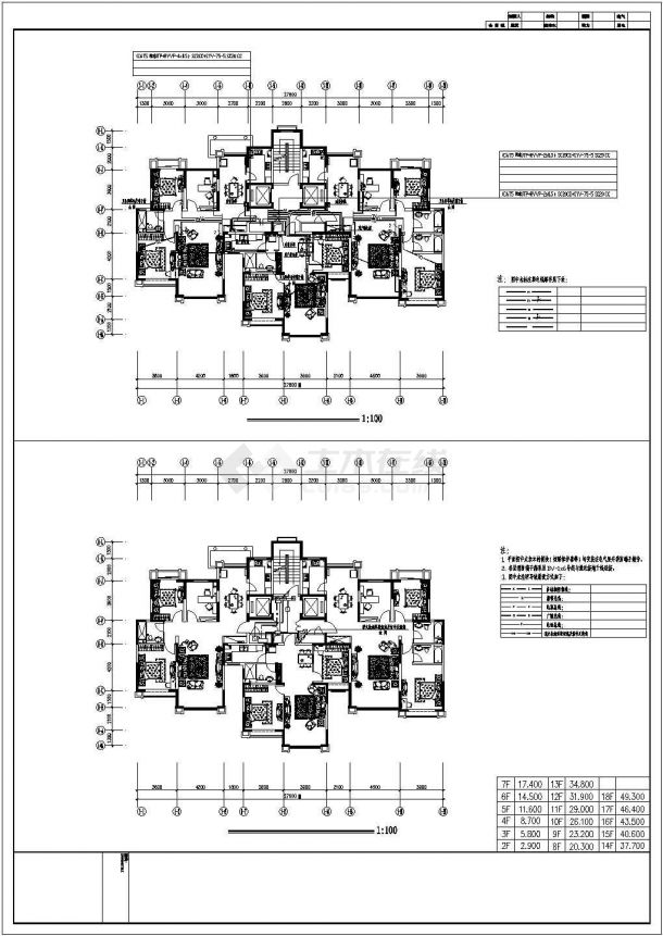 某香格里拉城市花园欧陆风格11926.50㎡18层建筑施工图（带完整节能设计）-图二
