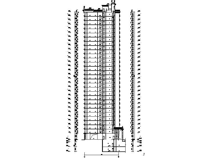 [惠州]某93005.53平米30层住宅区商铺、住宅楼建筑施工图