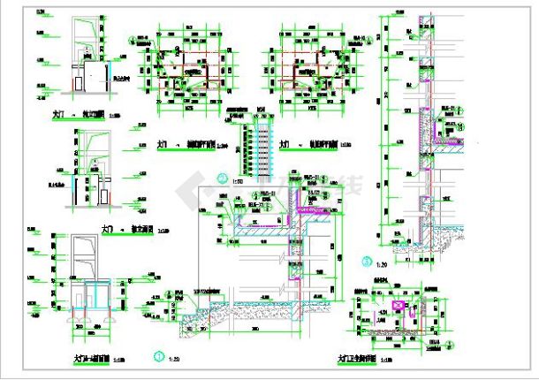 某地区精美的大门完整建筑参考图-图二