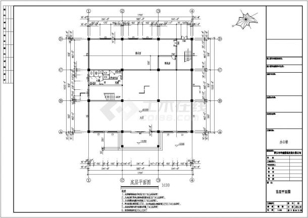 某地区七层宿舍楼建筑设计图纸（含设计说明）-图二