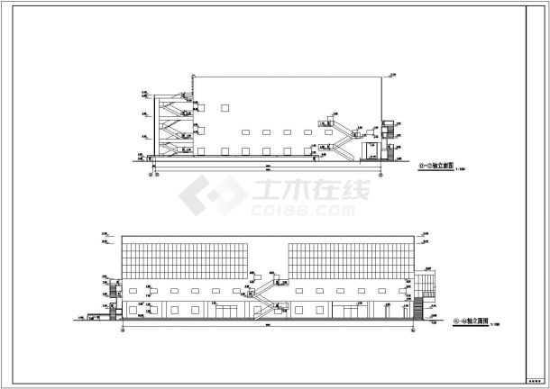 某地区文化馆全套CAD设计施工图纸-图一