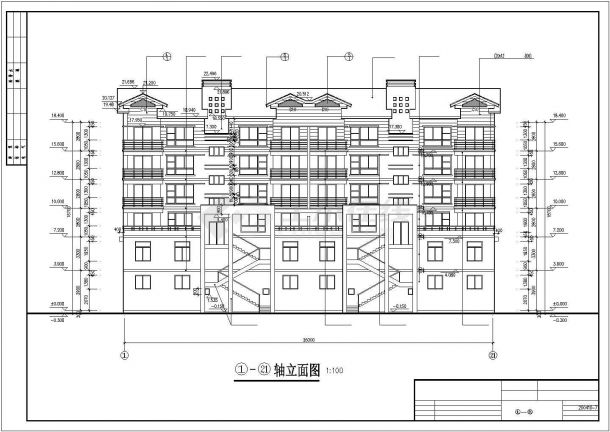 [武汉]某2685.62平米六层商住楼建筑结构施工图-图二