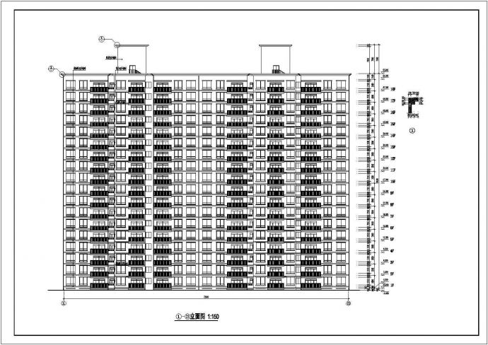 某地大型学校住宅楼建筑设计施工图_图1