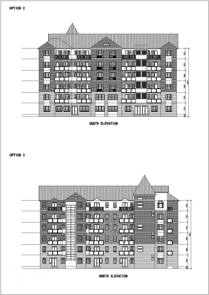 比较受欢迎的六层公寓住宅楼建筑CAD图_图1