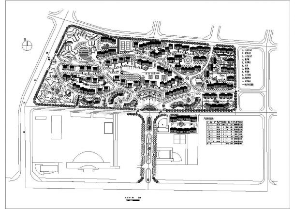 某地小区建筑详规设计图纸（共1张）-图一