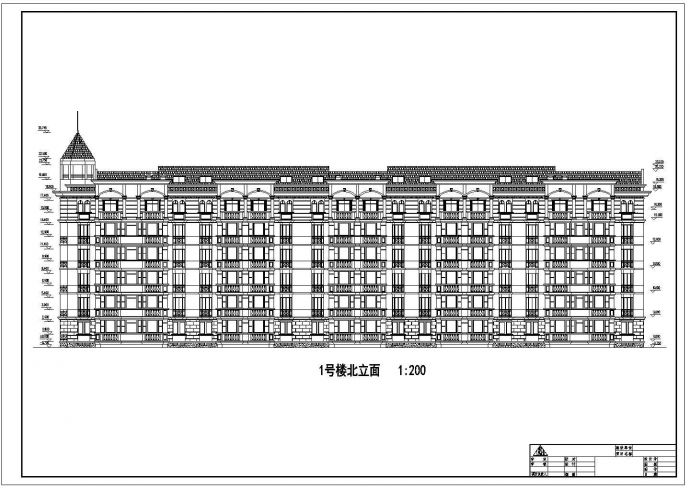 经典实用的六层住宅建筑CAD图_图1