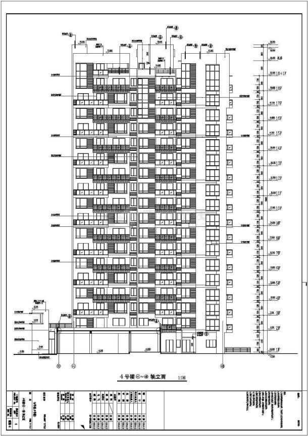 [南京]某地现代小区住宅4、6号楼建筑施工图-图二