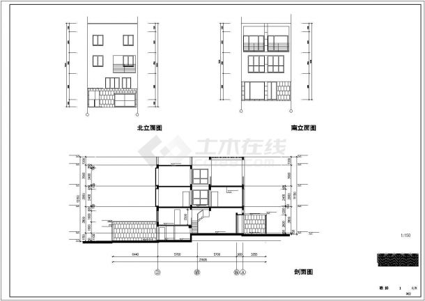 [浦江镇]某联排别墅区建筑群方案图-图二