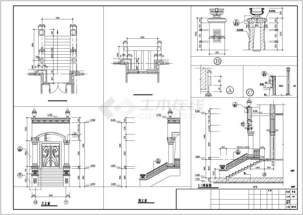 [浙江]某10858㎡四层双拼别墅建筑结构施工图-图二