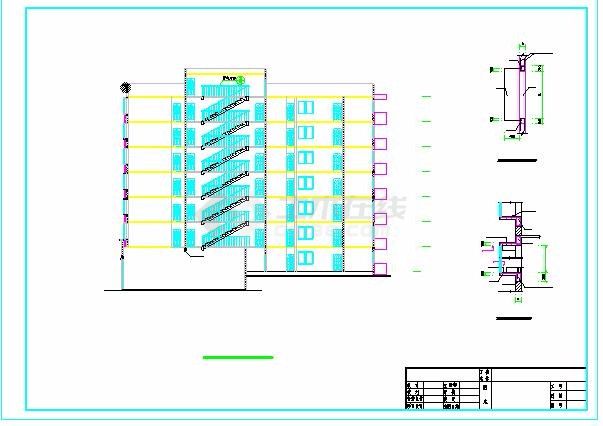 某地七层商住楼建筑CAD设计图-图二