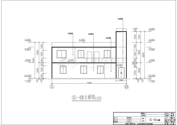 [长沙]某二层小型危房改建民居建筑CAD图-图一