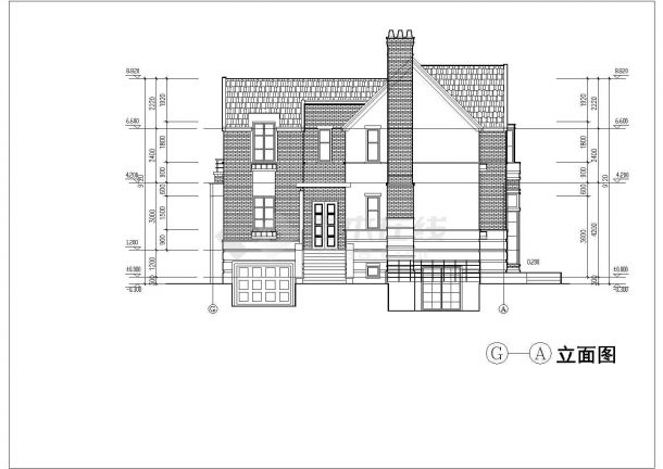 某地二层独立别墅建筑CAD图-图一