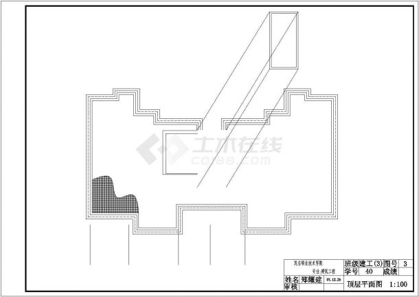 某地五层住宅楼建筑CAD设计图-图二
