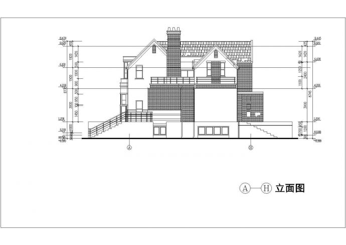 某地二层独立别墅建筑CAD设计图_图1