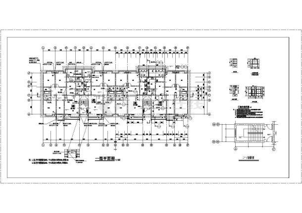 某3126㎡六层砖混住宅楼建筑方案图-图二