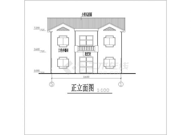 某农村二层别墅建筑方CAD设计图-图一