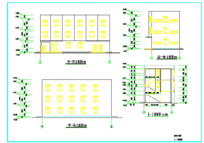 某宿舍综合楼建筑施工图（共4张）_图1