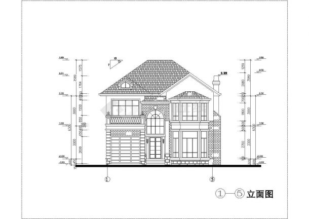 某地二层欧式别墅建筑CAD图（Y1户型）-图一