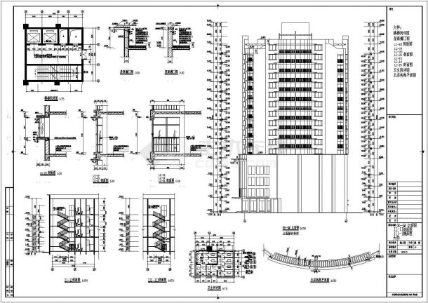 某十六层框架结构商住楼建筑结构施工图-图一
