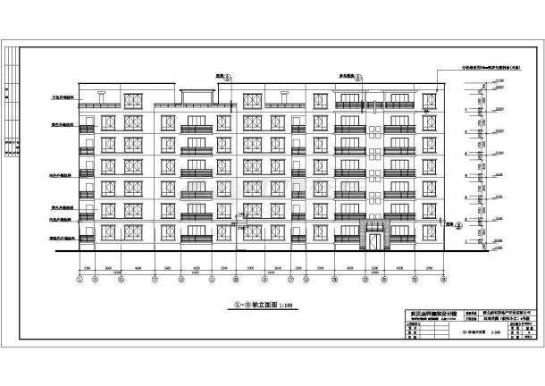 某地七层住宅楼建筑CAD设计图-图一