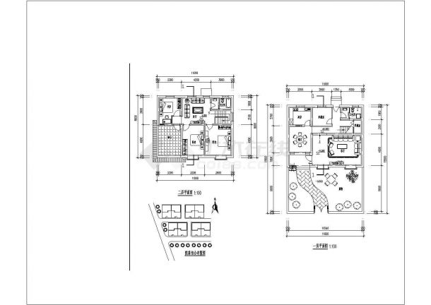 [山西]某新农村住宅建筑CAD设计图-图二