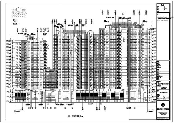 [温州市]某地二十二层住宅楼建筑施工图-图一