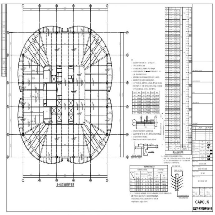 GS-433 - 四十三层板配筋平面图_图1