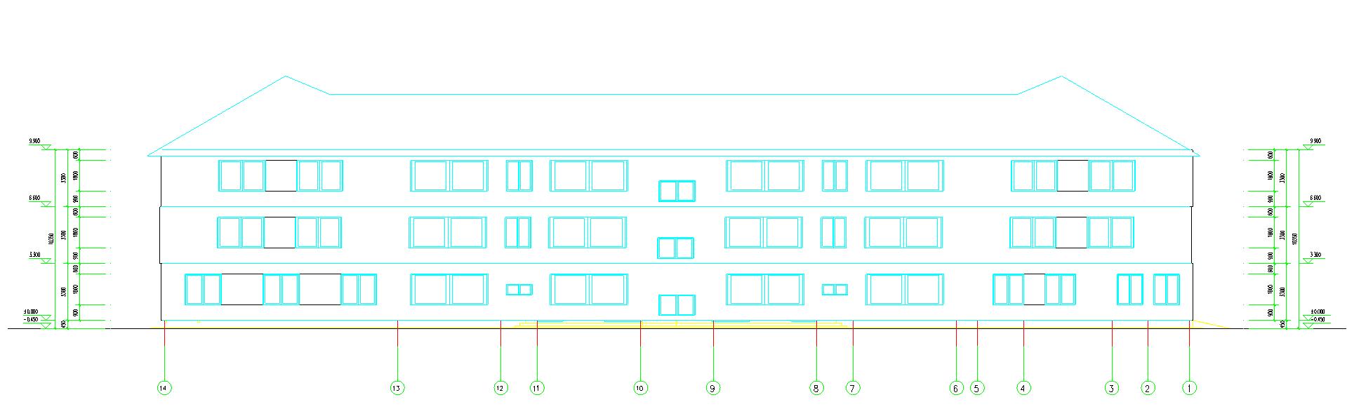3.幼儿园建筑设计图纸立面图