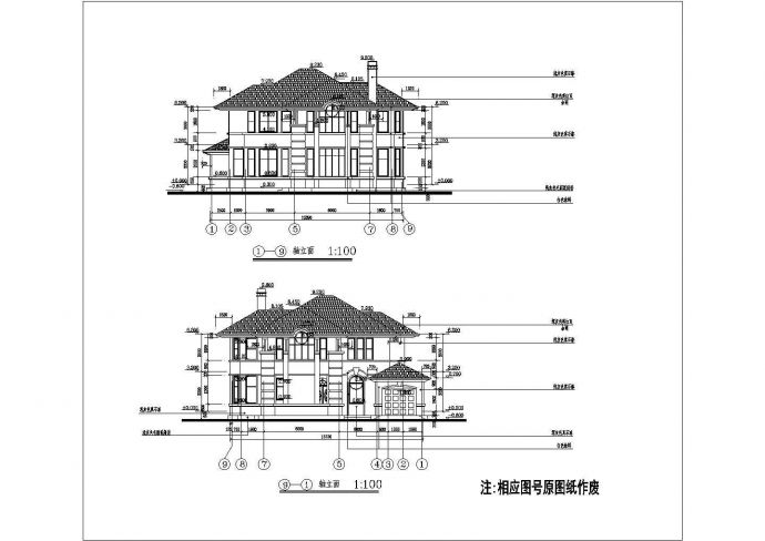 [施工图]某二层别墅建筑扩初施工图_图1